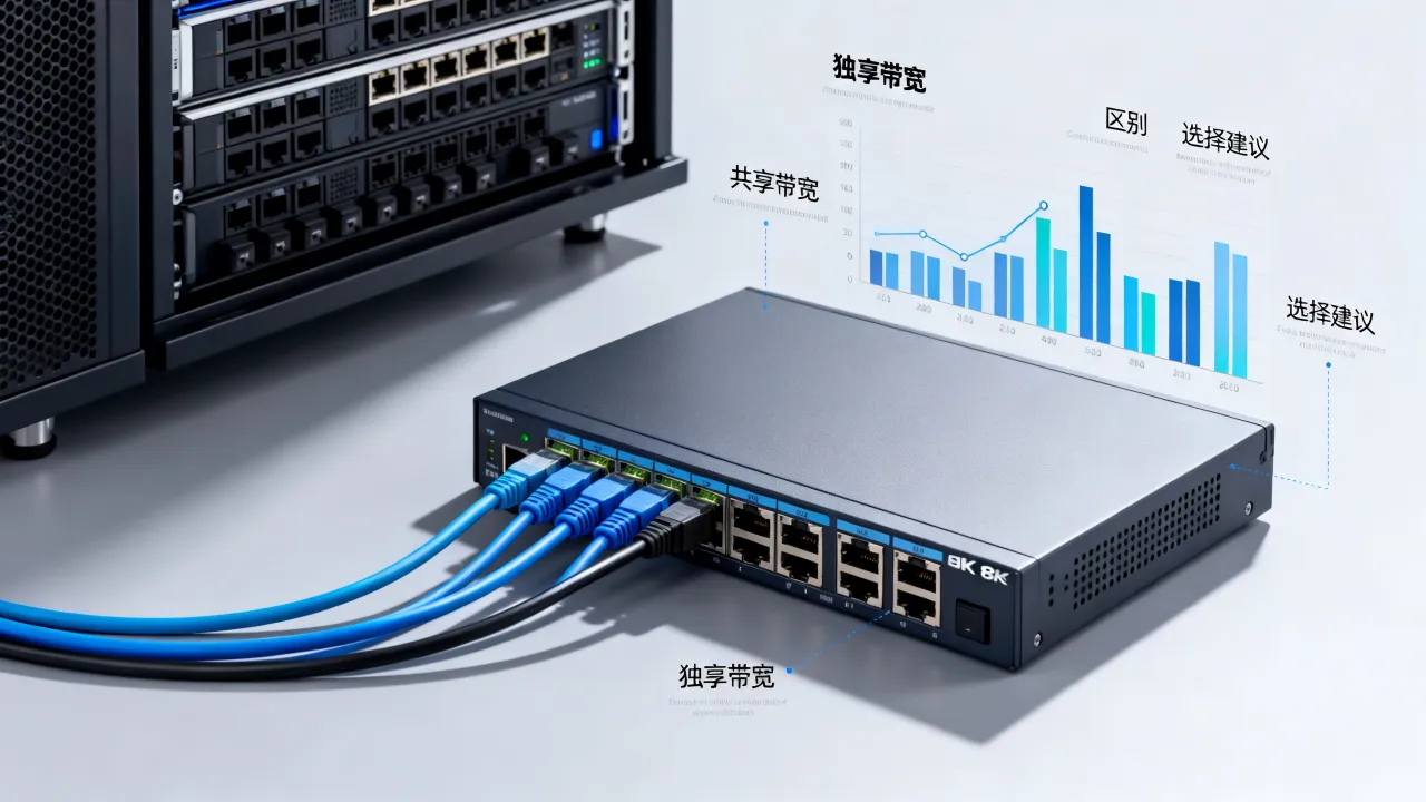 服务器独享宽带和共享有什么区别，独享带宽和共享带宽怎么选？