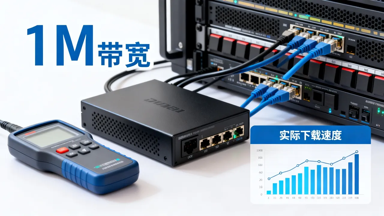 服务器1m是多少网速，服务器1m带宽实际下载速度多少？