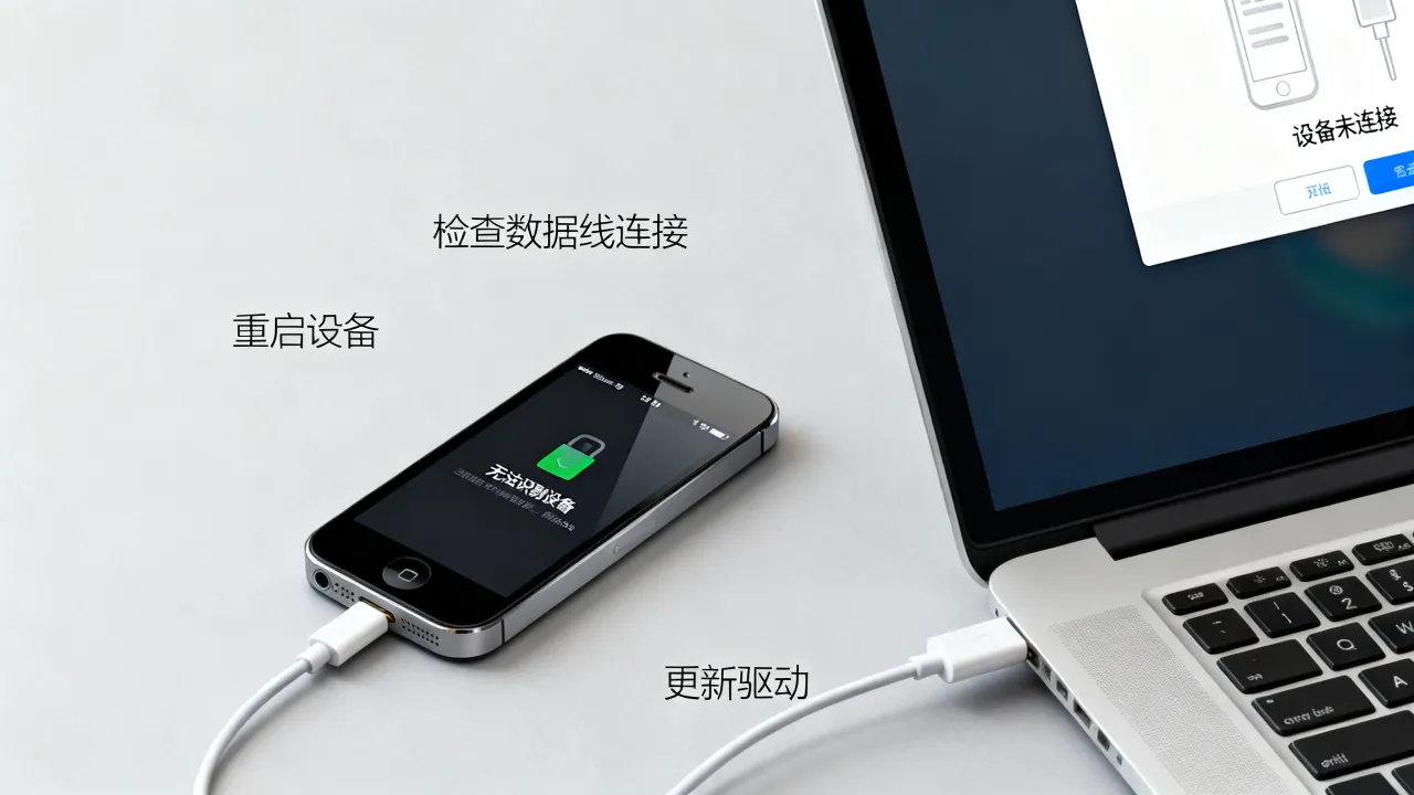 5s为什么不能连接电脑连接服务器，手机无法识别设备怎么办