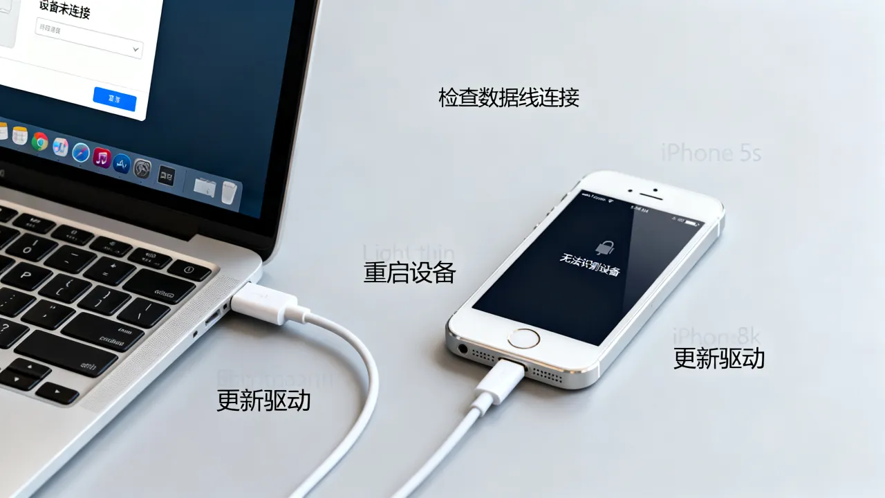 5s为什么不能连接电脑连接服务器，手机无法识别设备怎么办