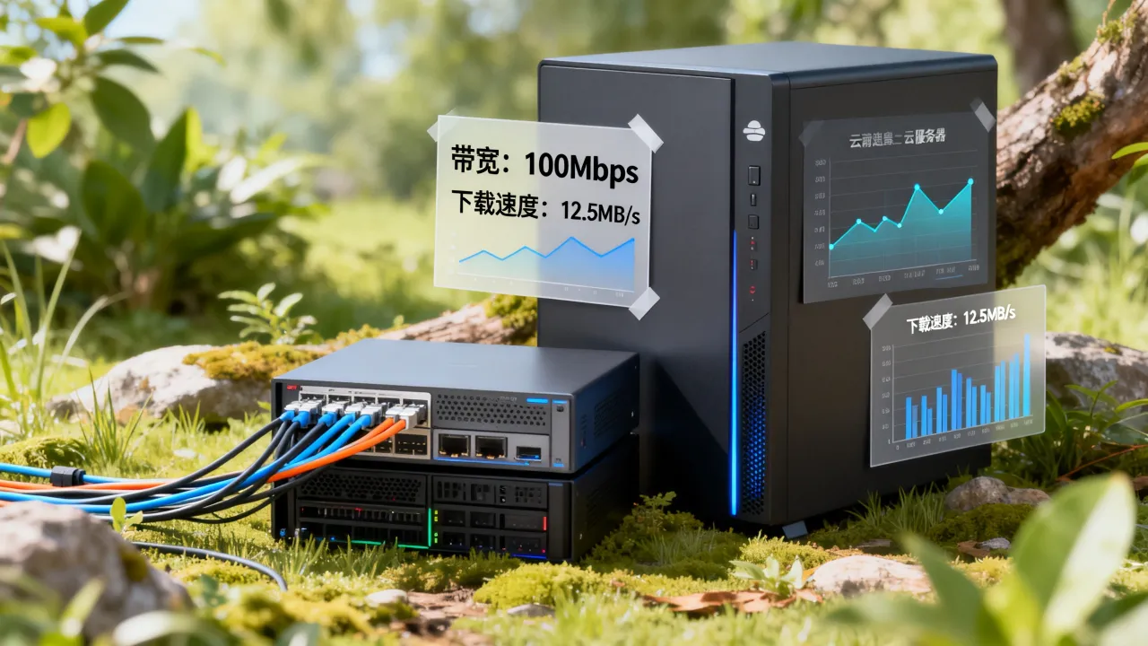 云服务器网速怎么计算，为什么带宽和下载速度不一致