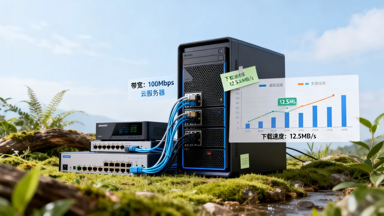 云服务器网速怎么计算，为什么带宽和下载速度不一致
