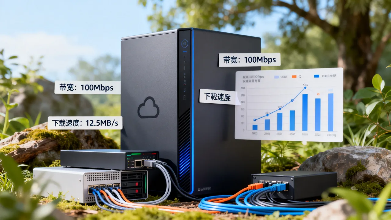 云服务器网速怎么计算，为什么带宽和下载速度不一致
