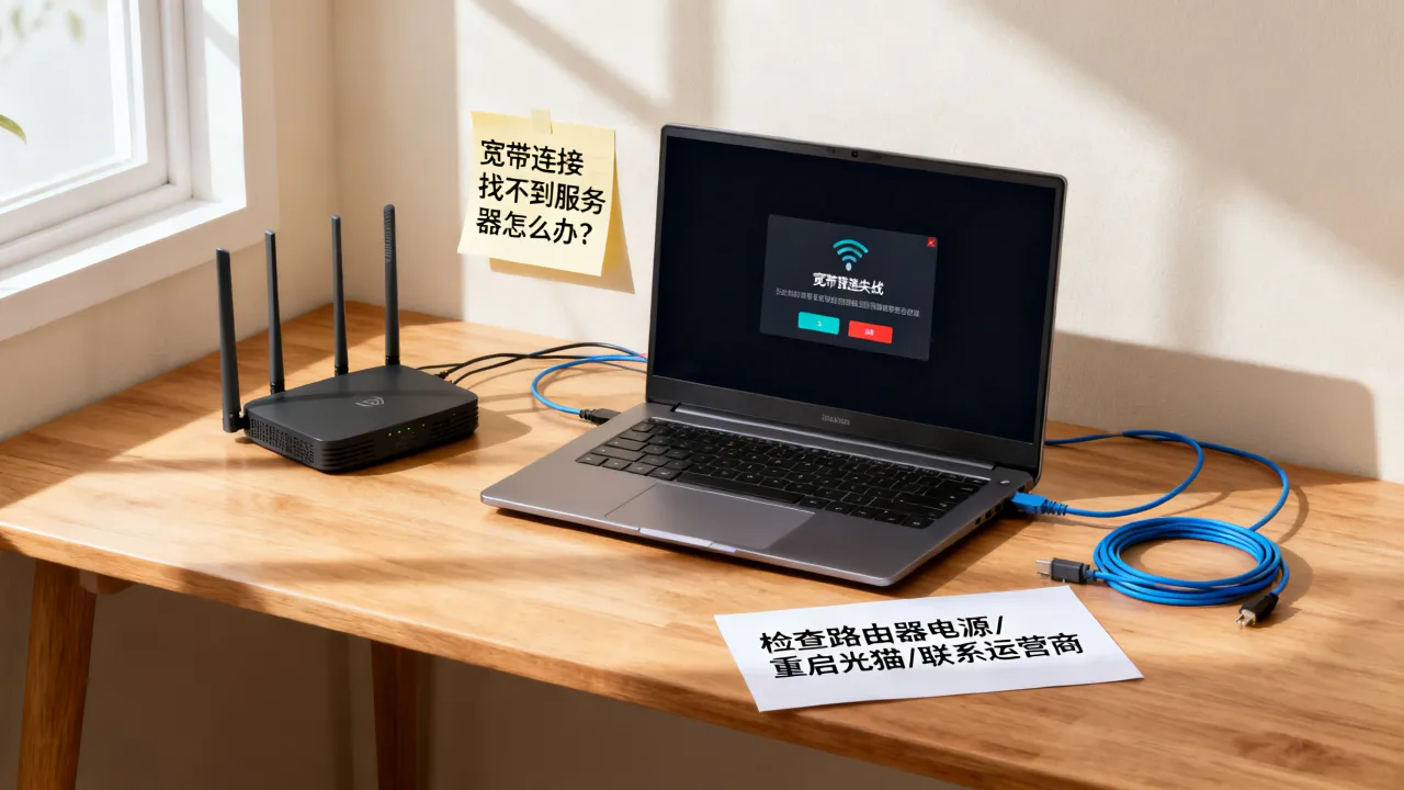 宽带连接找不到服务器怎么办，是什么原因导致的？