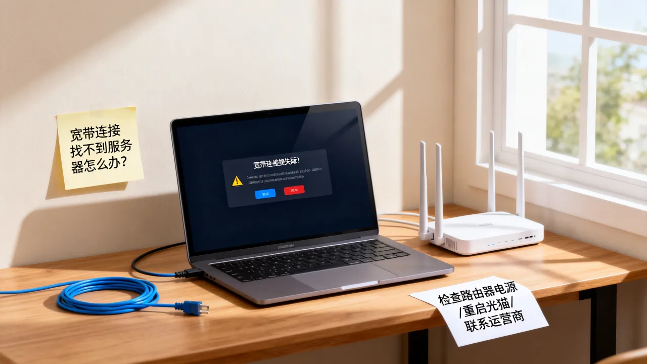 宽带连接找不到服务器怎么办，是什么原因导致的？