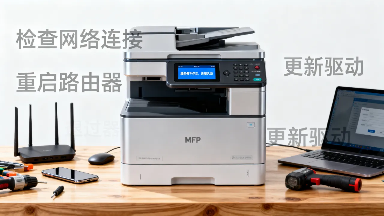 mfp为什么显示服务器不存在，连接失败怎么解决？