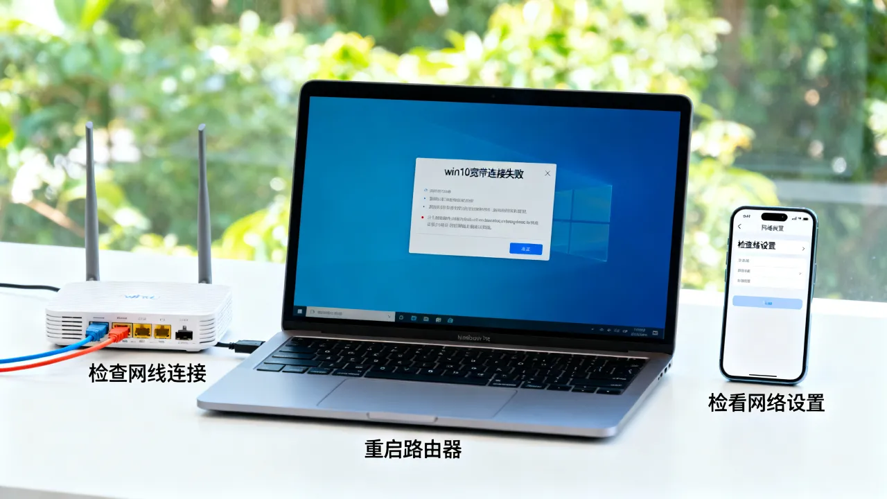 win10宽带连接无法连接远程服务器地址怎么办，win10宽带连接失败是怎么回事