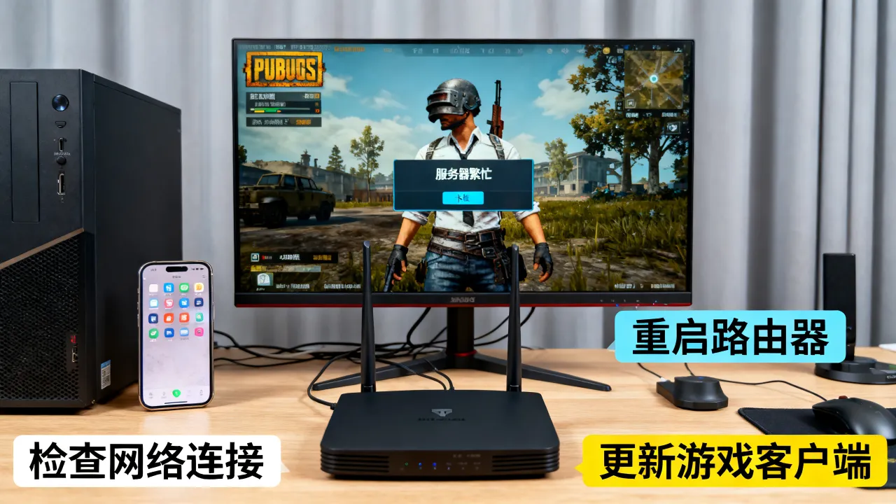 pubg显示服务器繁忙是为什么，频繁卡顿掉线怎么解决