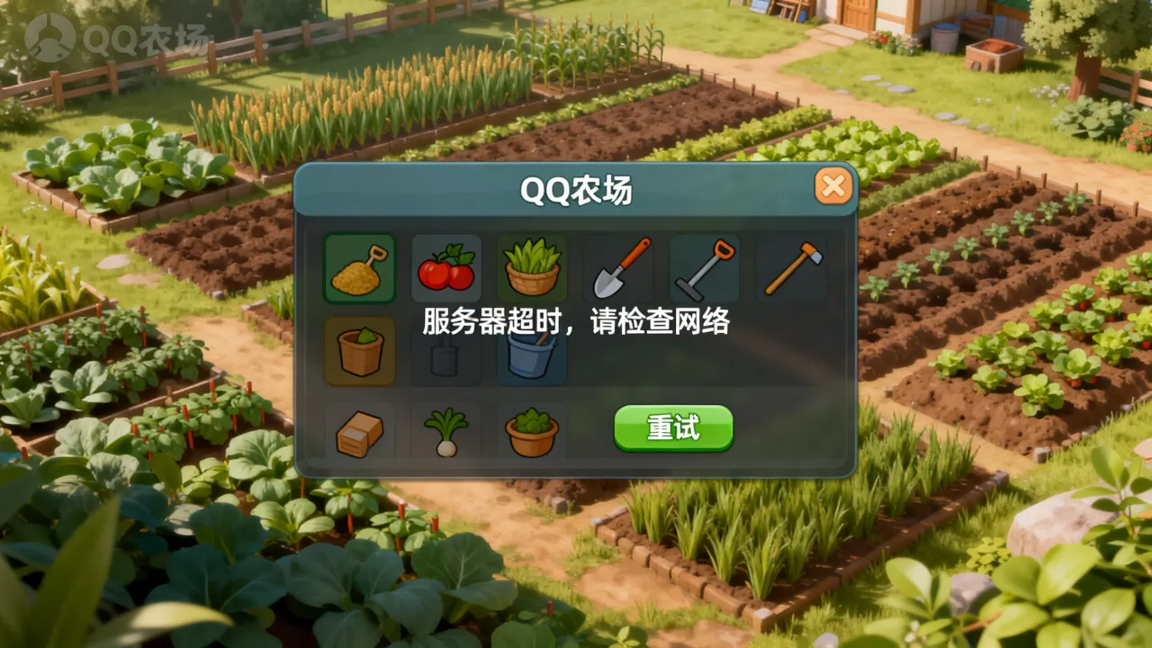 QQ农场为什么服务器一直超时，QQ农场服务器超时怎么办