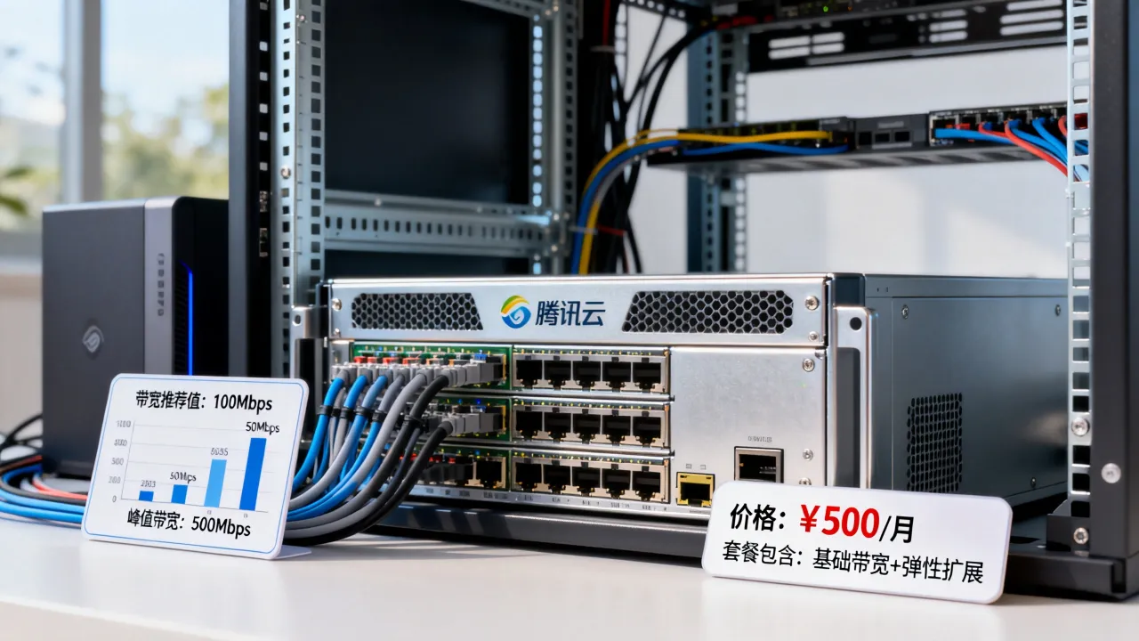 腾讯服务器带宽多少合适？腾讯云服务器带宽价格收费标准