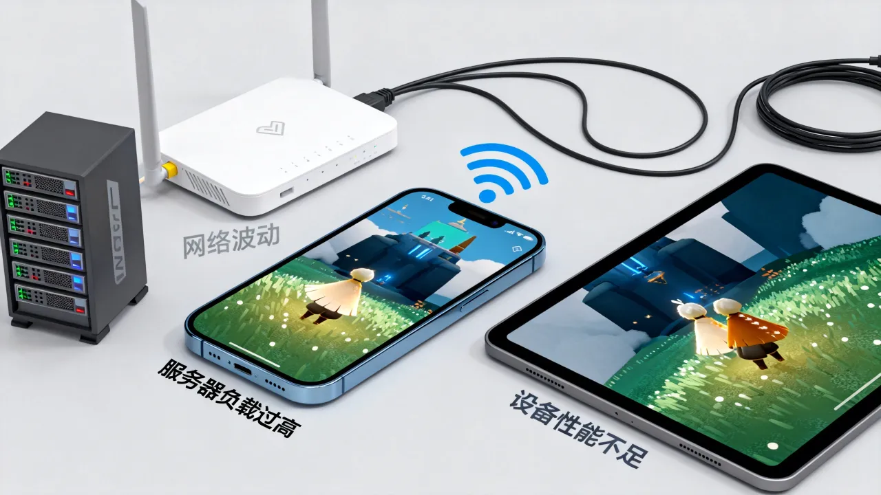 为什么光遇服务器不行，光遇频繁掉线卡顿是什么原因
