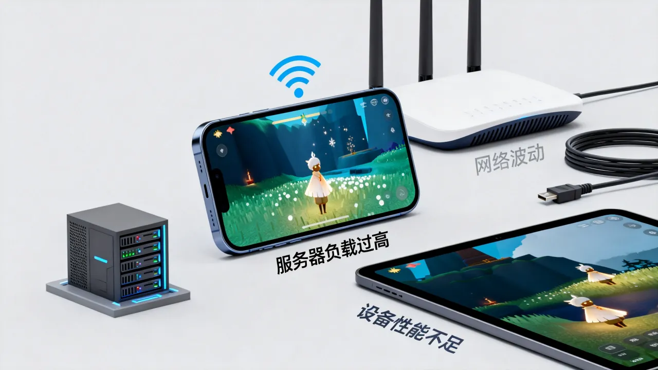 为什么光遇服务器不行，光遇频繁掉线卡顿是什么原因