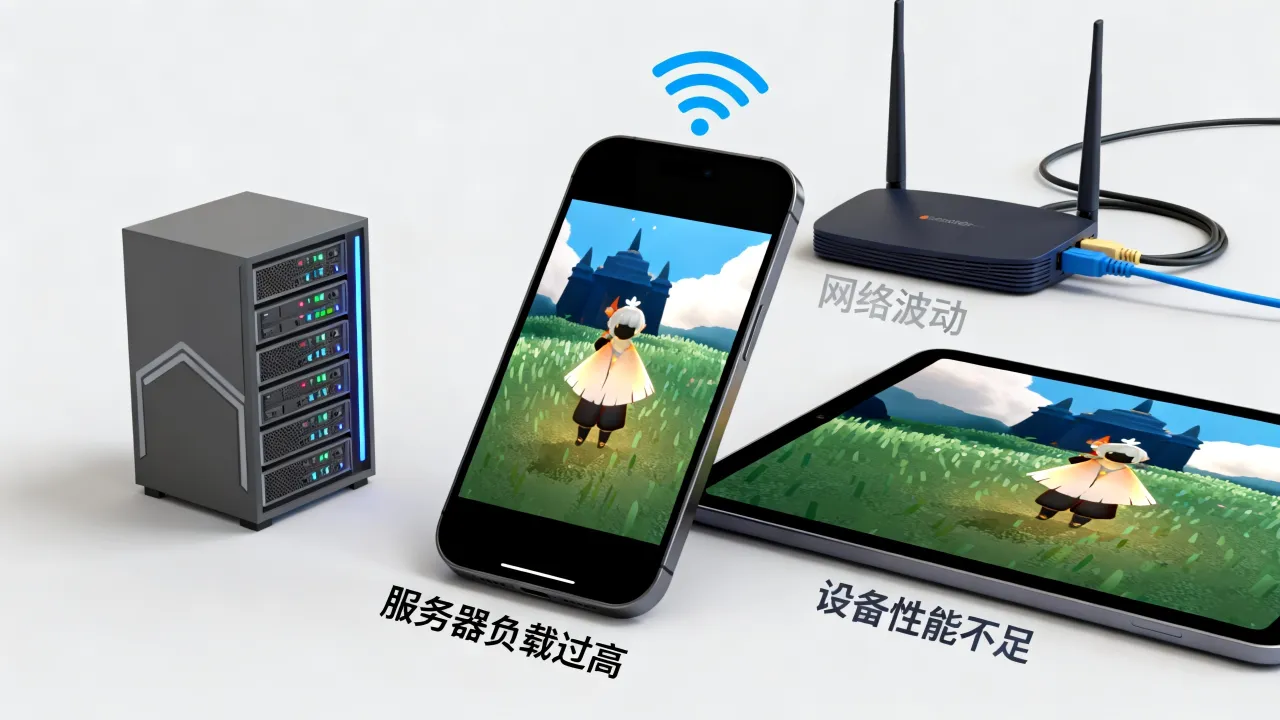 为什么光遇服务器不行，光遇频繁掉线卡顿是什么原因