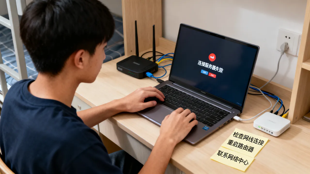 学院网宽带连接服务器失败怎么办，如何解决校园网连接服务器错误