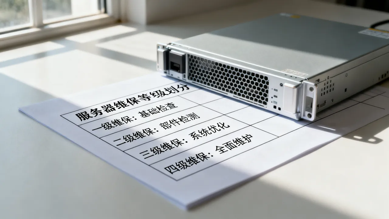 服务器维保等级划分表有哪些等级？维保等级划分标准是什么