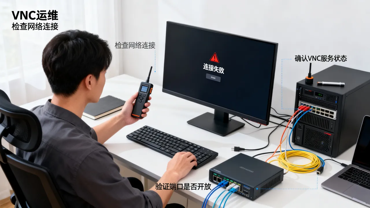 VNC服务器运维工具连接不上如何解决？，故障排查方法