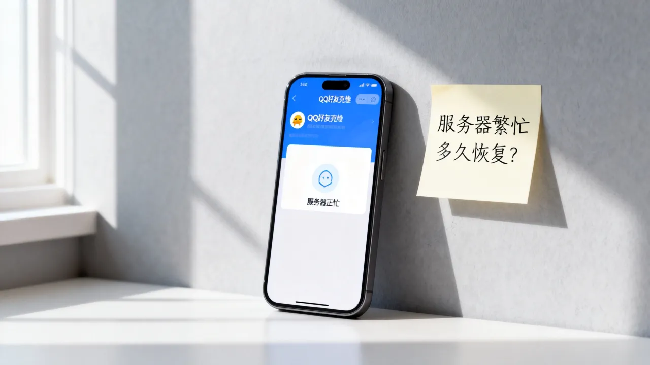qq好友克隆为什么显示服务器正忙，服务器繁忙多久恢复？