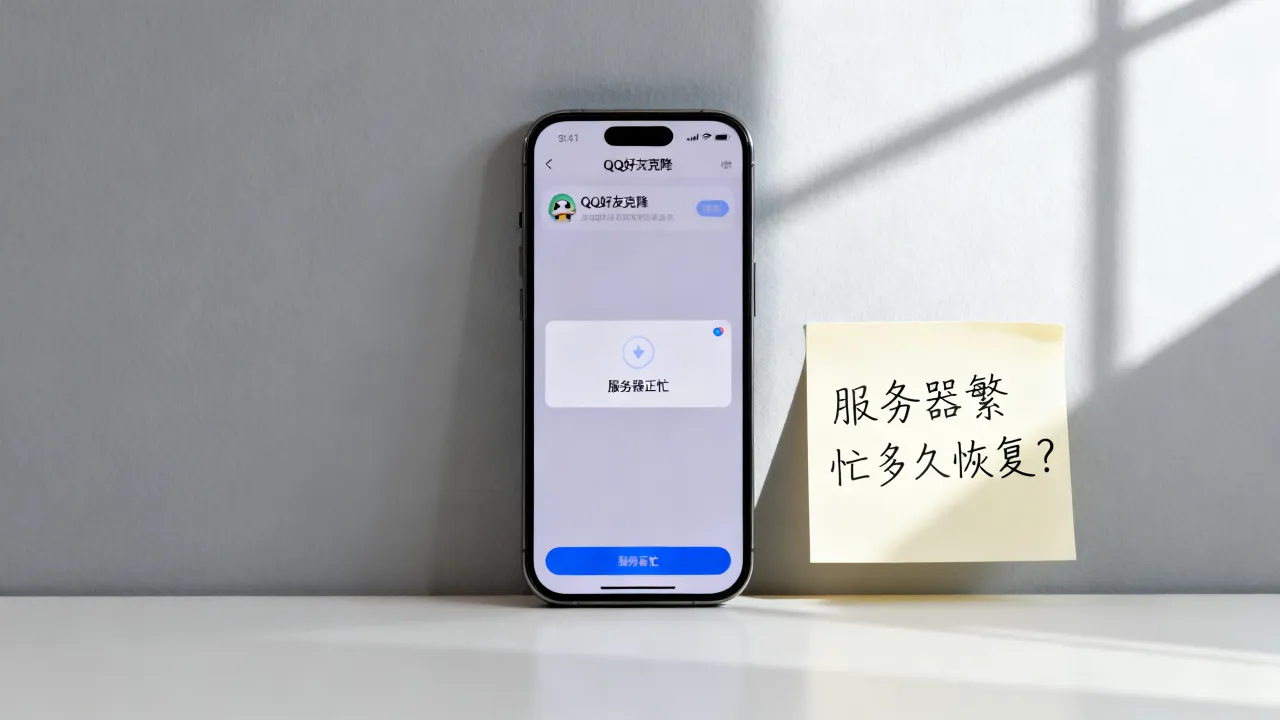 qq好友克隆为什么显示服务器正忙，服务器繁忙多久恢复？