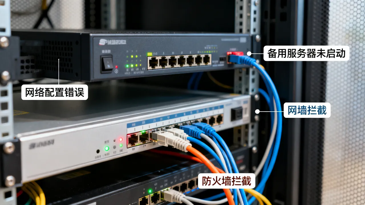 为什么连接备用服务器失败，连接备用服务器失败原因是什么？