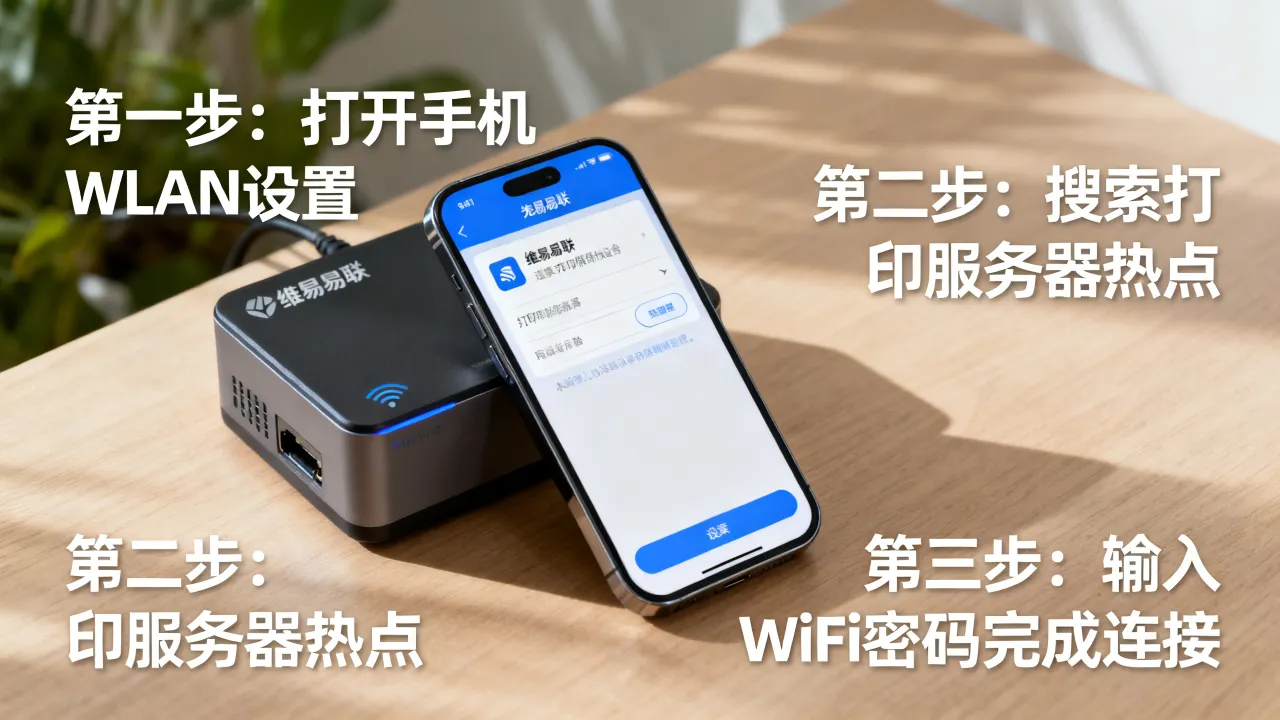 维易易联打印服务器怎么连接手机打印？打印服务器无线设置教程