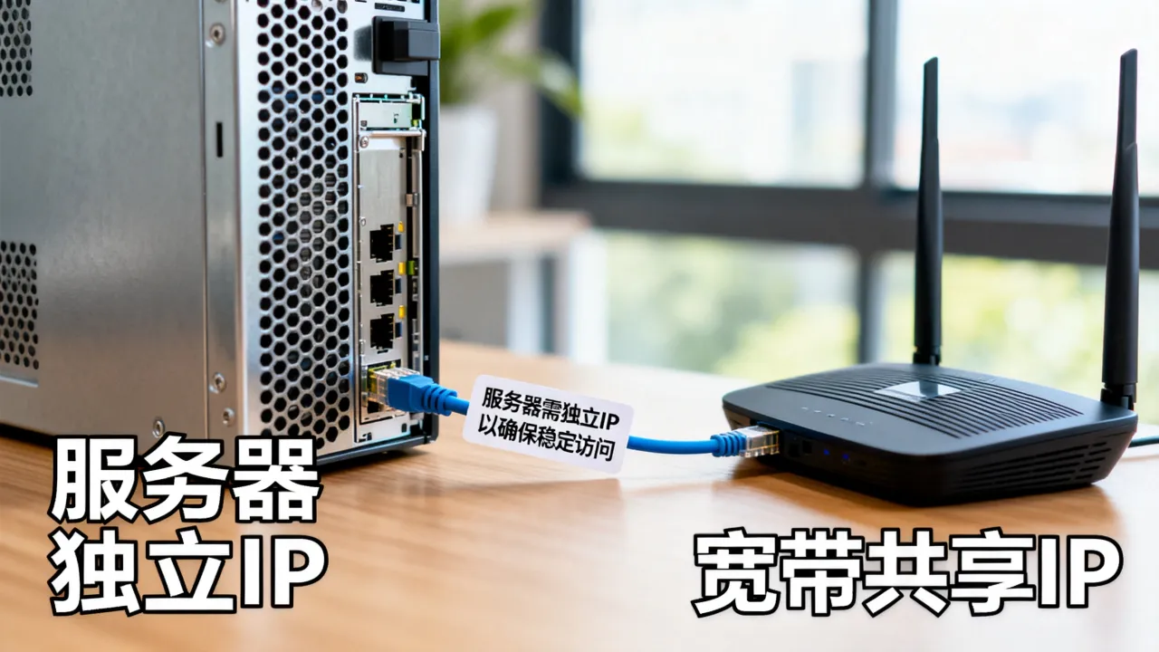 服务器和宽带IP有什么不同？为什么服务器需要独立IP地址
