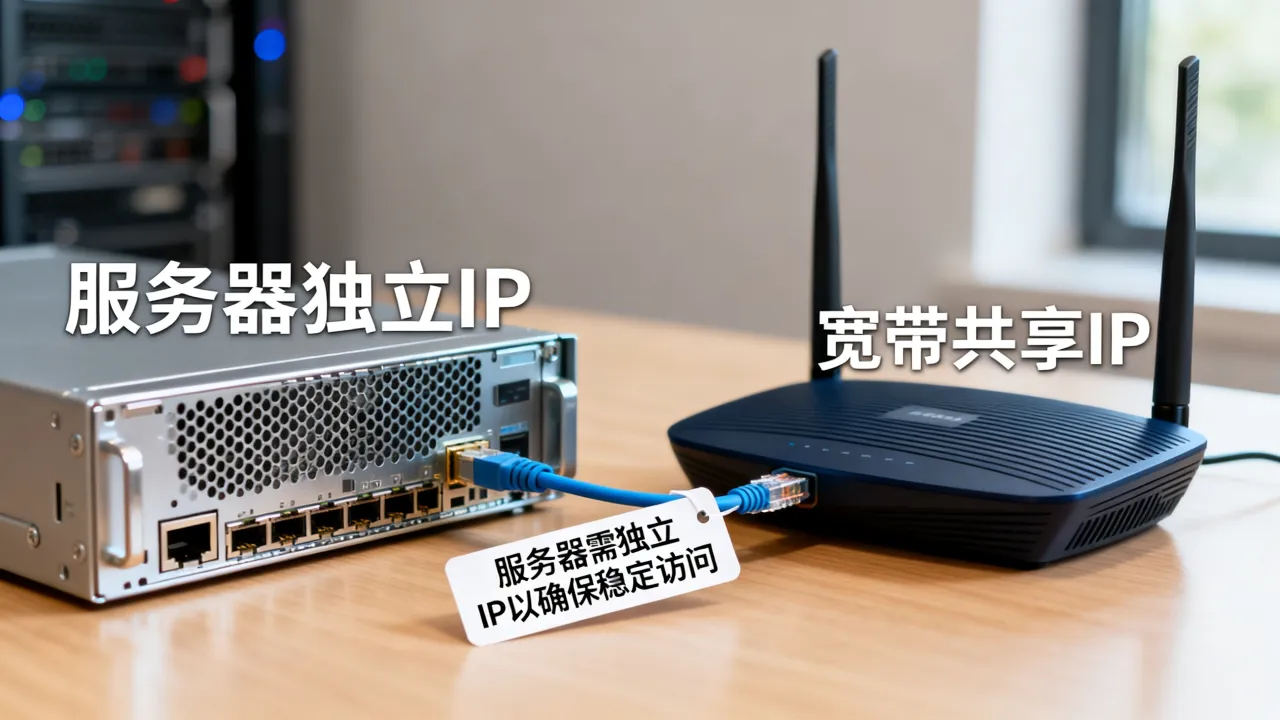 服务器和宽带IP有什么不同？为什么服务器需要独立IP地址