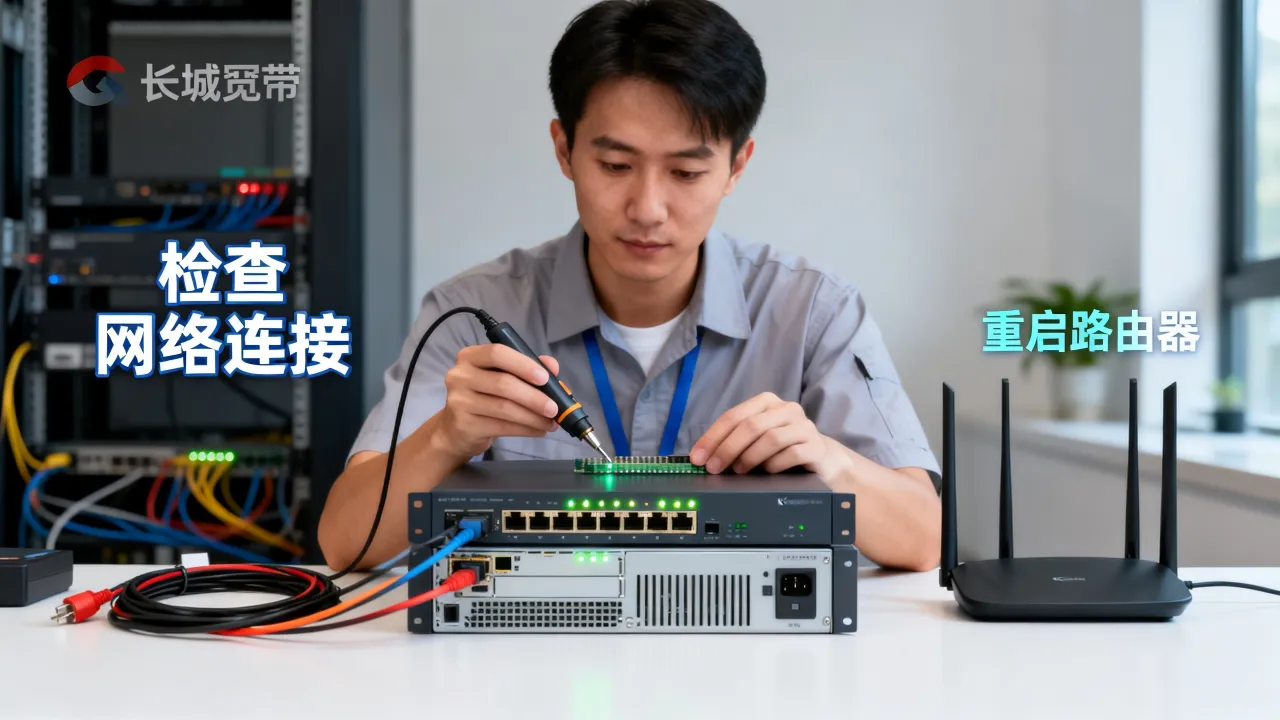 长城宽带服务器没反应是怎么回事，怎么解决