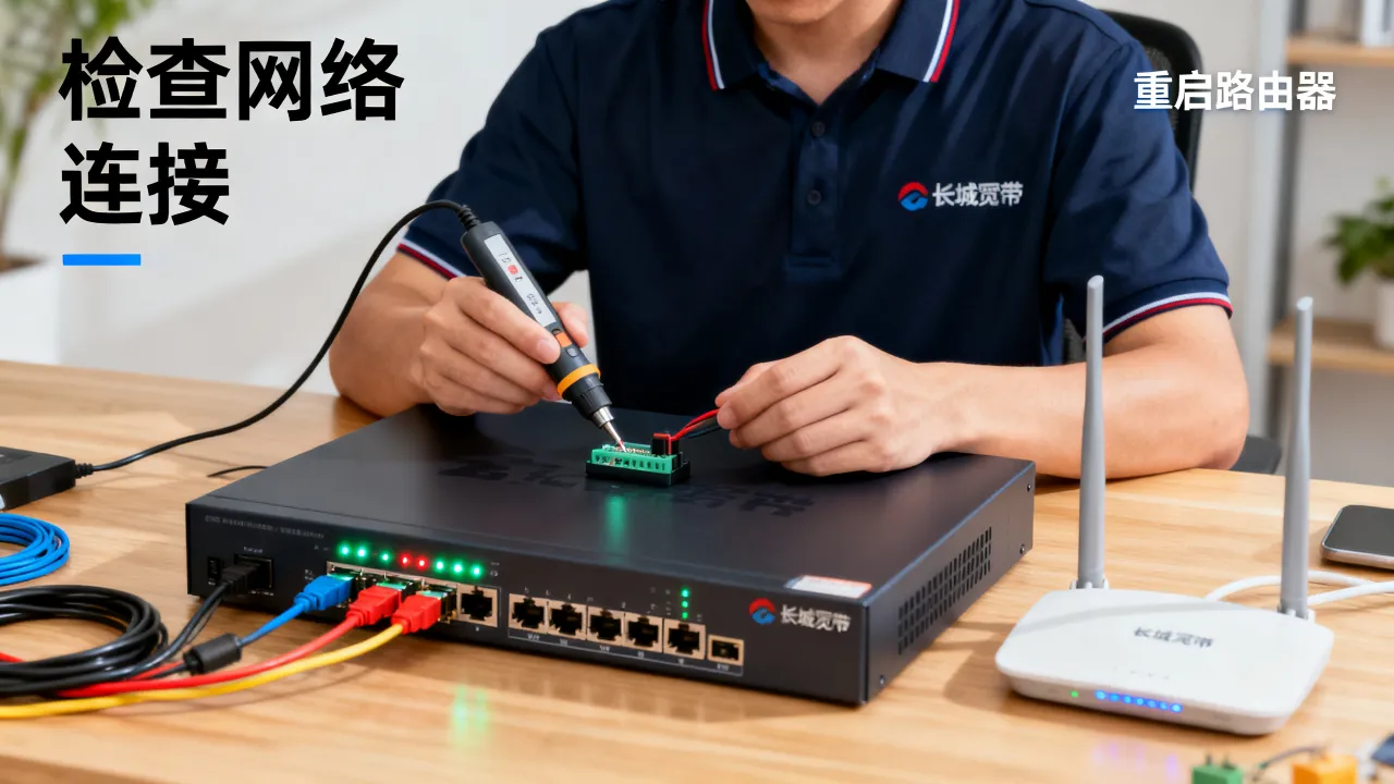 长城宽带服务器没反应是怎么回事，怎么解决