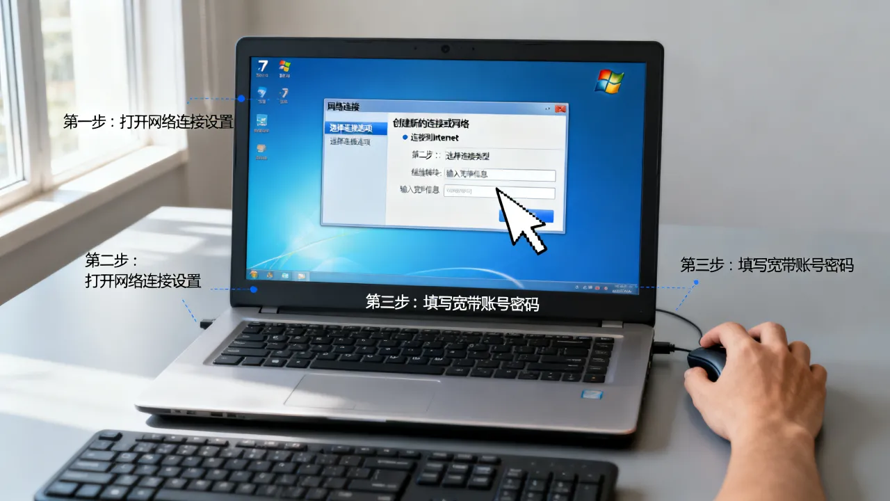 如何win7创建新的宽带连接服务器?win7宽带连接服务器设置步骤详解