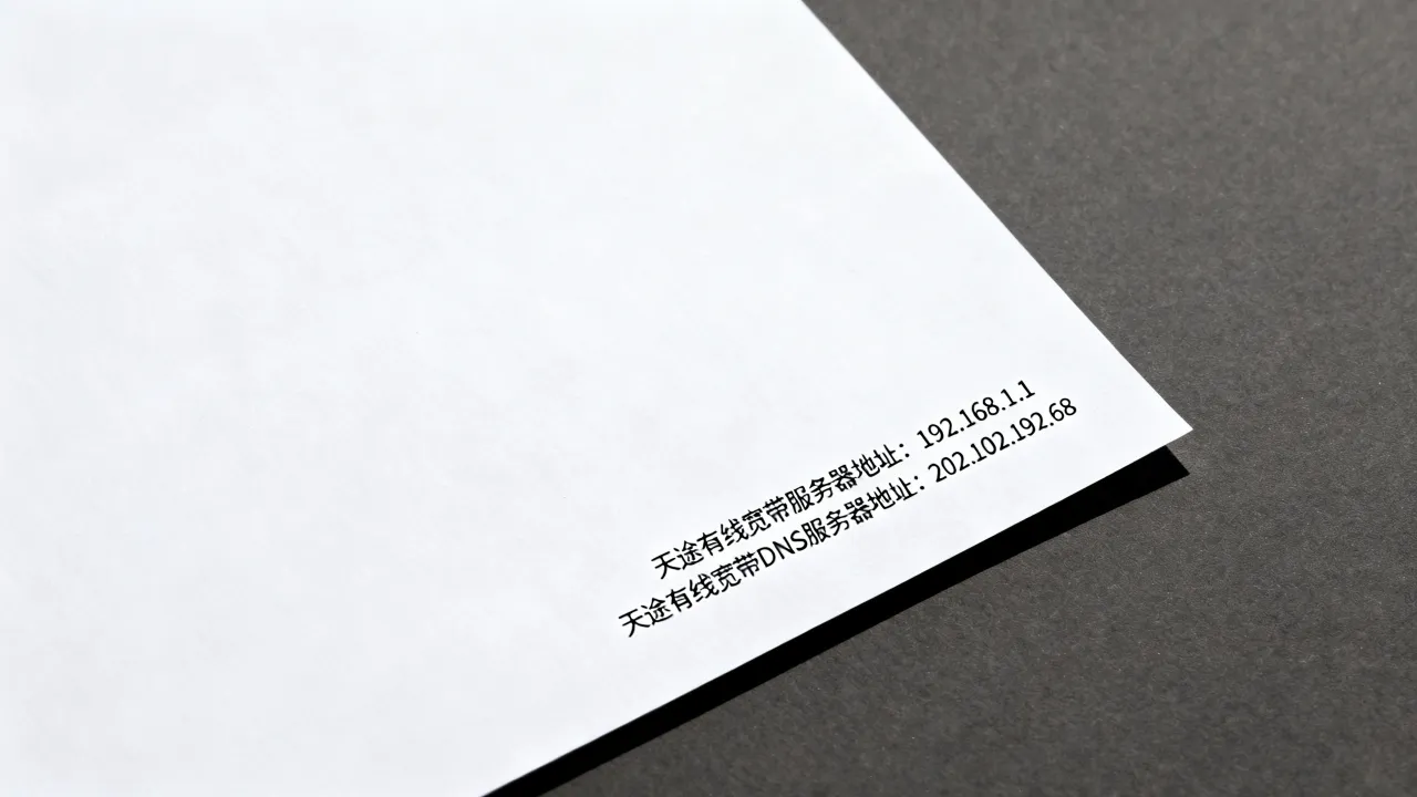 天途有线宽带服务器地址是多少，天途有线宽带DNS服务器地址