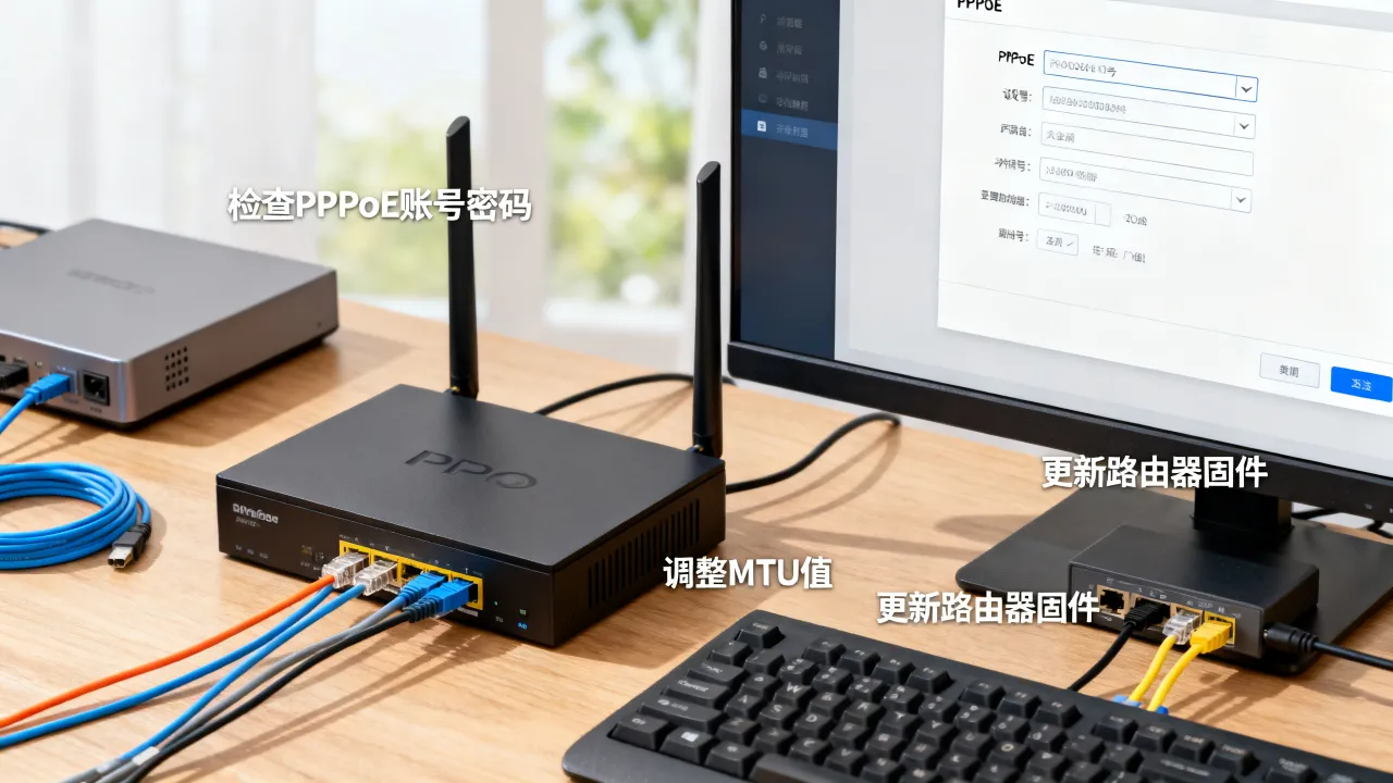 爱快PPPoE拨号上网速度慢怎么办，宽带提速设置教程