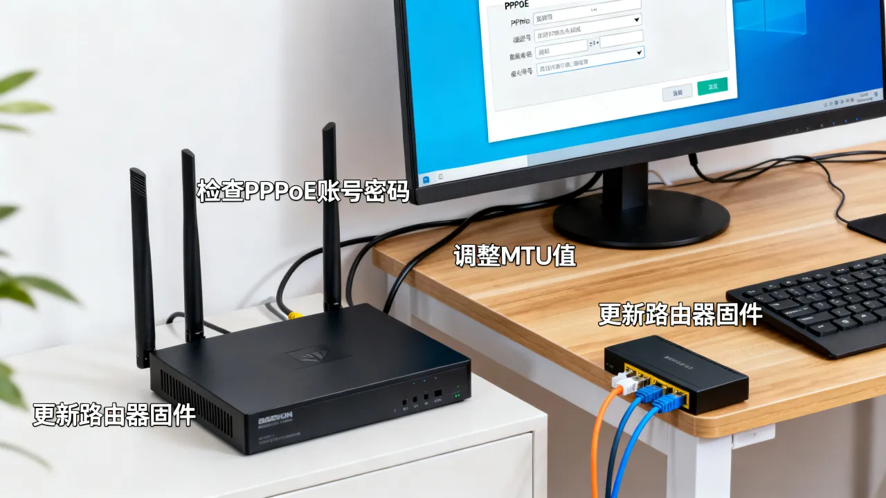 爱快PPPoE拨号上网速度慢怎么办，宽带提速设置教程