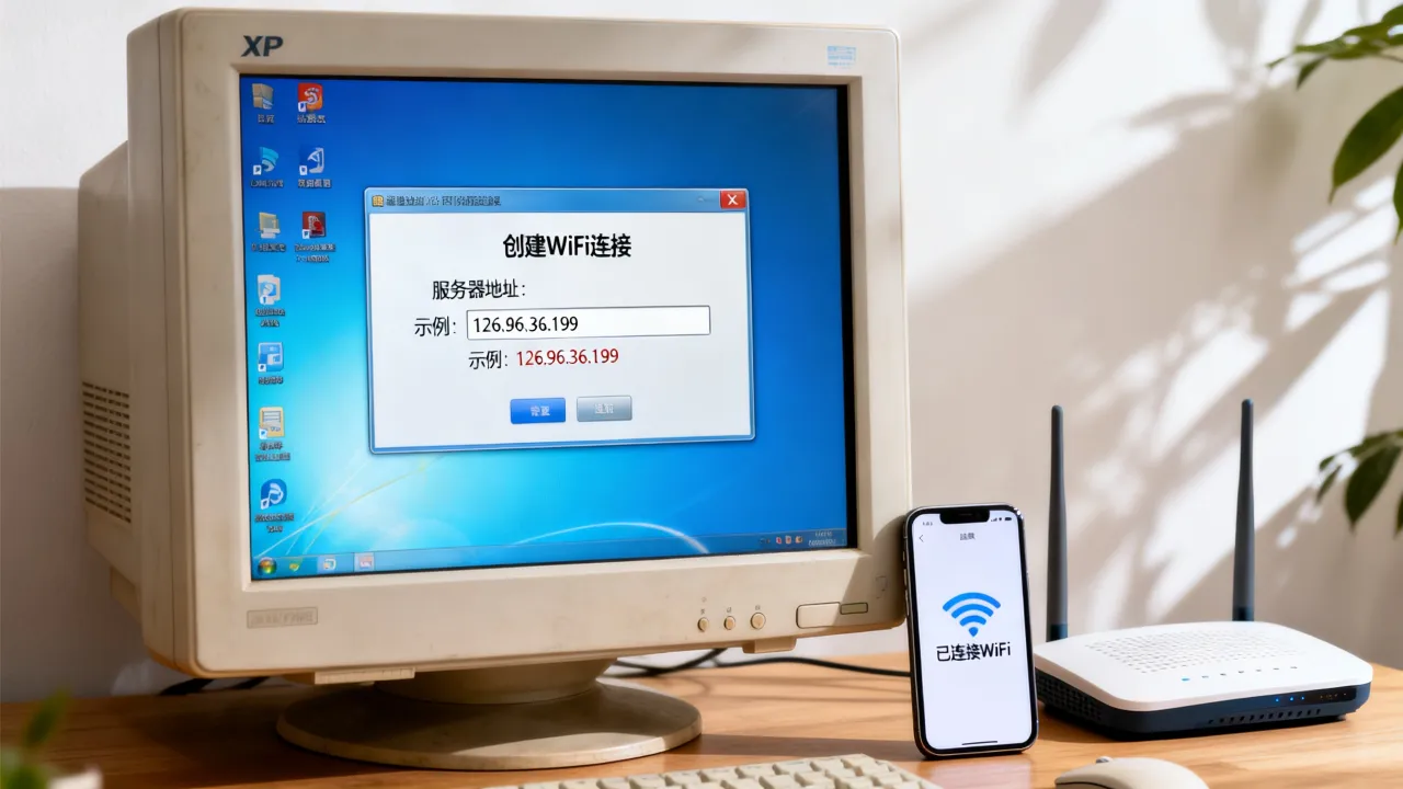XP宽带创建WiFi连接服务器地址怎么填？，服务器地址是什么