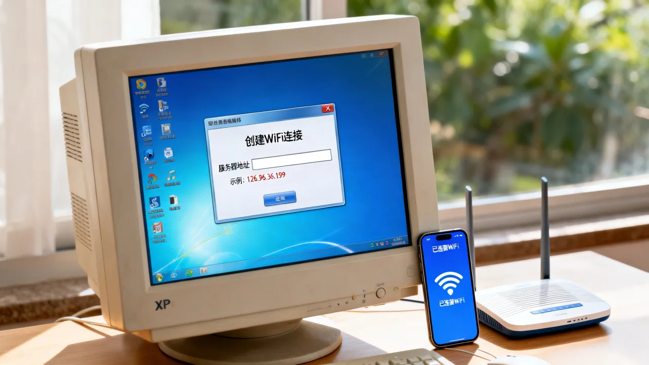 XP宽带创建WiFi连接服务器地址怎么填？，服务器地址是什么