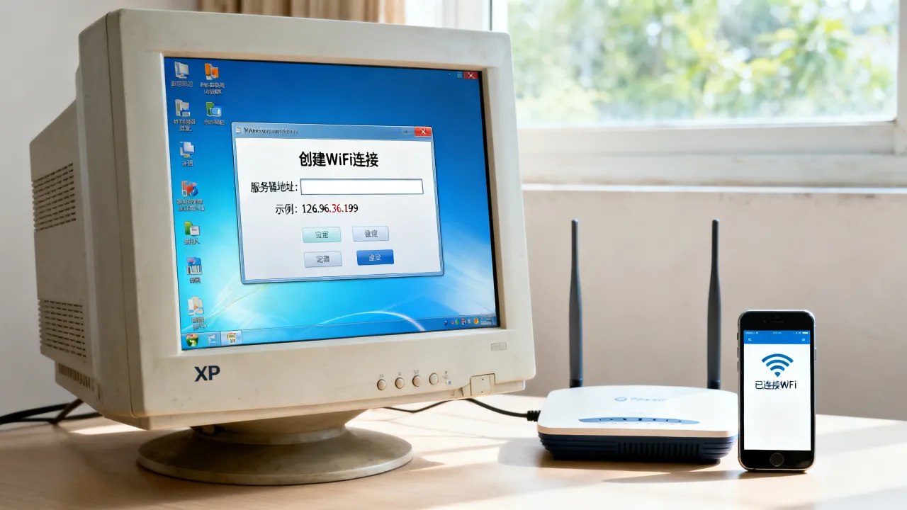 XP宽带创建WiFi连接服务器地址怎么填？，服务器地址是什么