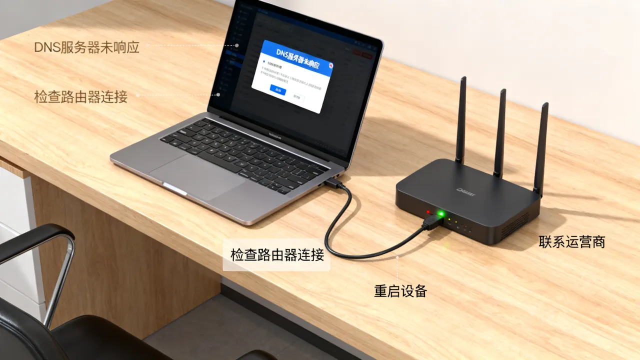 宽带错误显示DNS服务器未响应怎么办，服务器未响应怎么解决