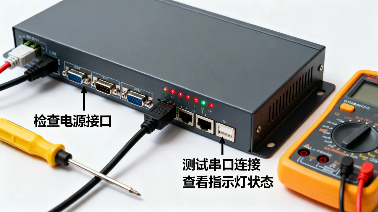 串口服务器运维时常见故障有哪些排查方法，串口服务器常见故障排查