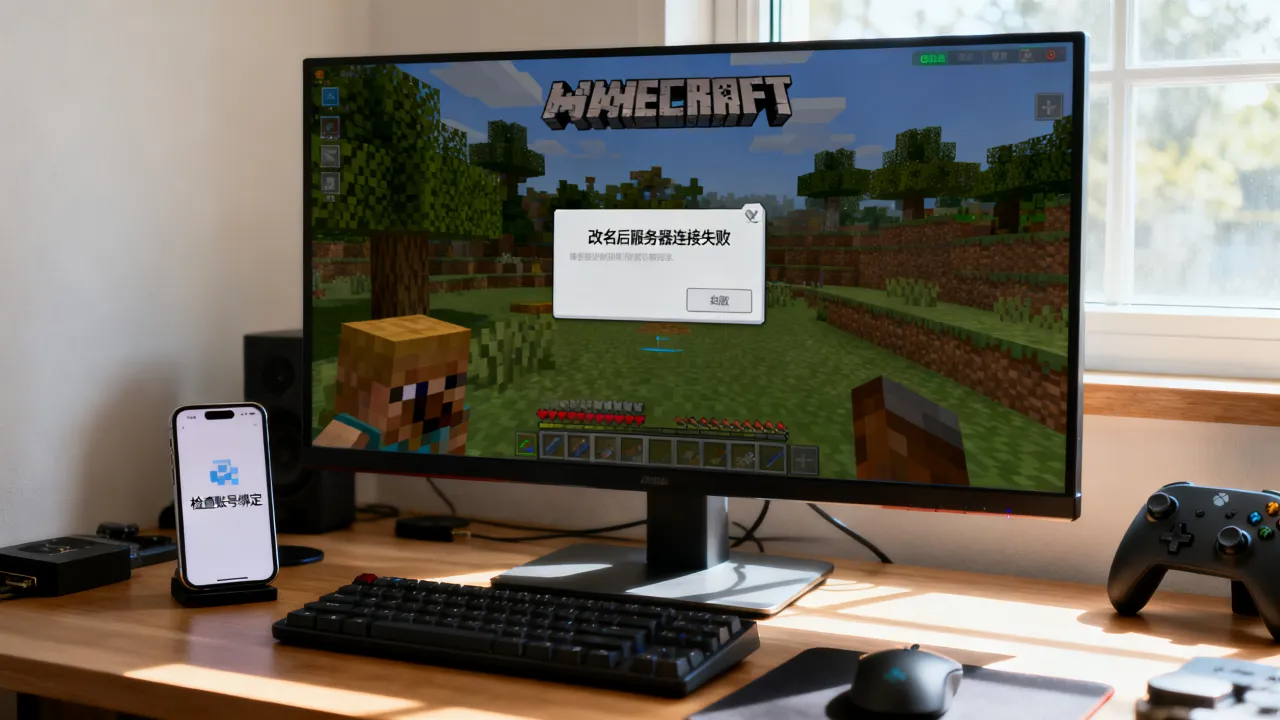 mc改了名字为什么进不去服务器？我的世界改名进不去服务器怎么办