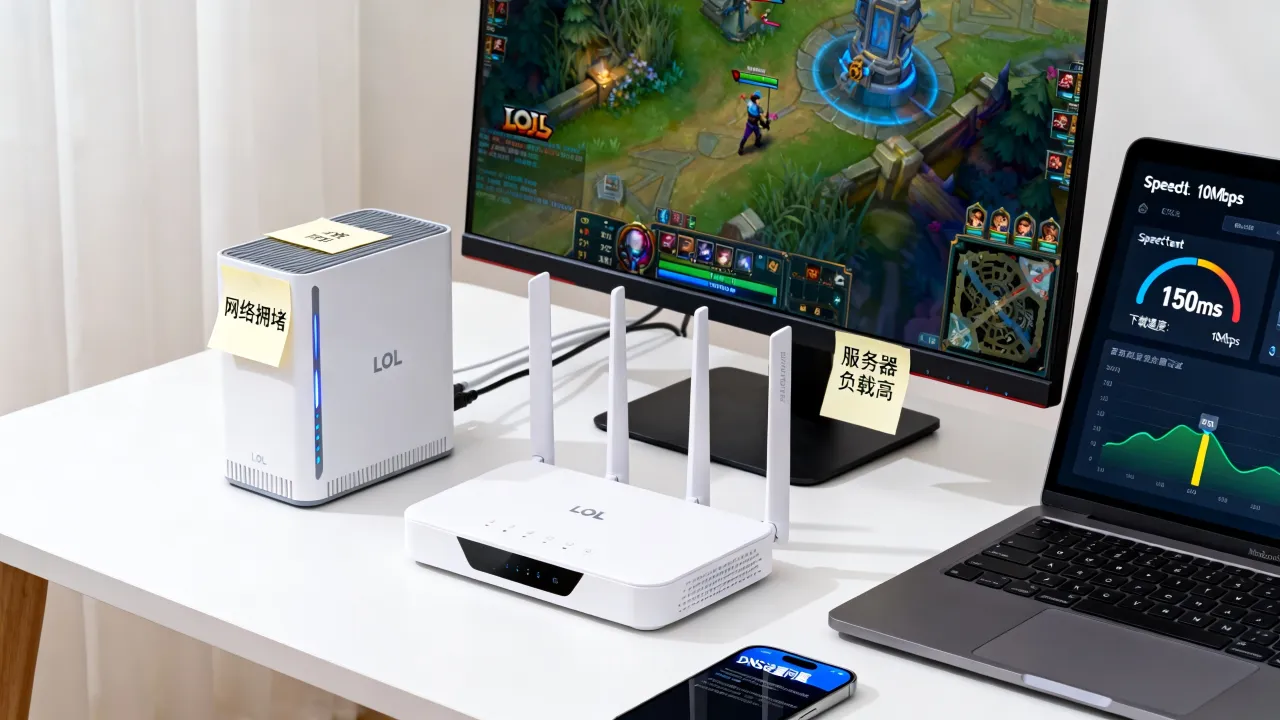 宽带和LOL服务器延迟高是什么原因，怎么办？
