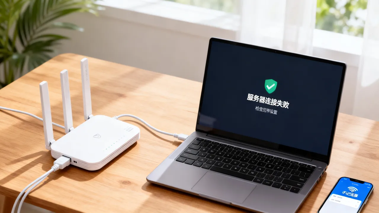 为什么WiFi能用宽带却连不上服务器地址，宽带连接服务器失败怎么办