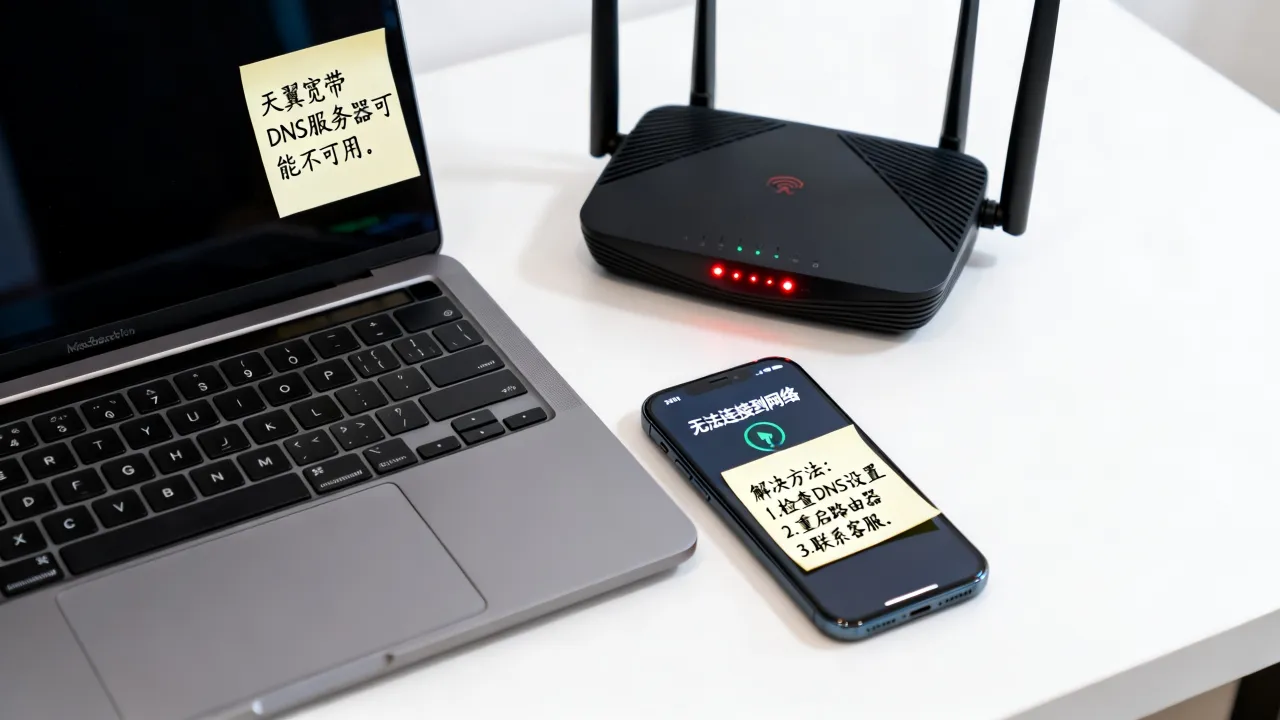 天翼宽带dns服务器可能不可用是什么原因，如何解决