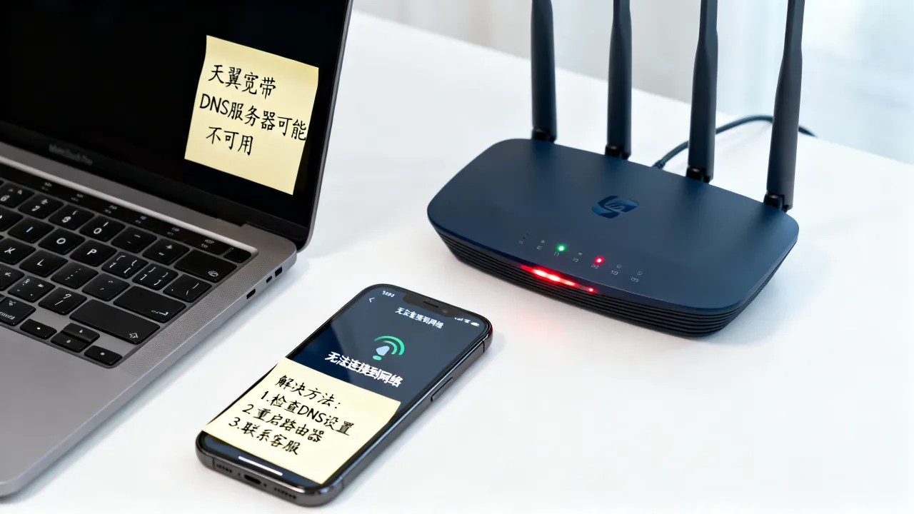 天翼宽带dns服务器可能不可用是什么原因，如何解决