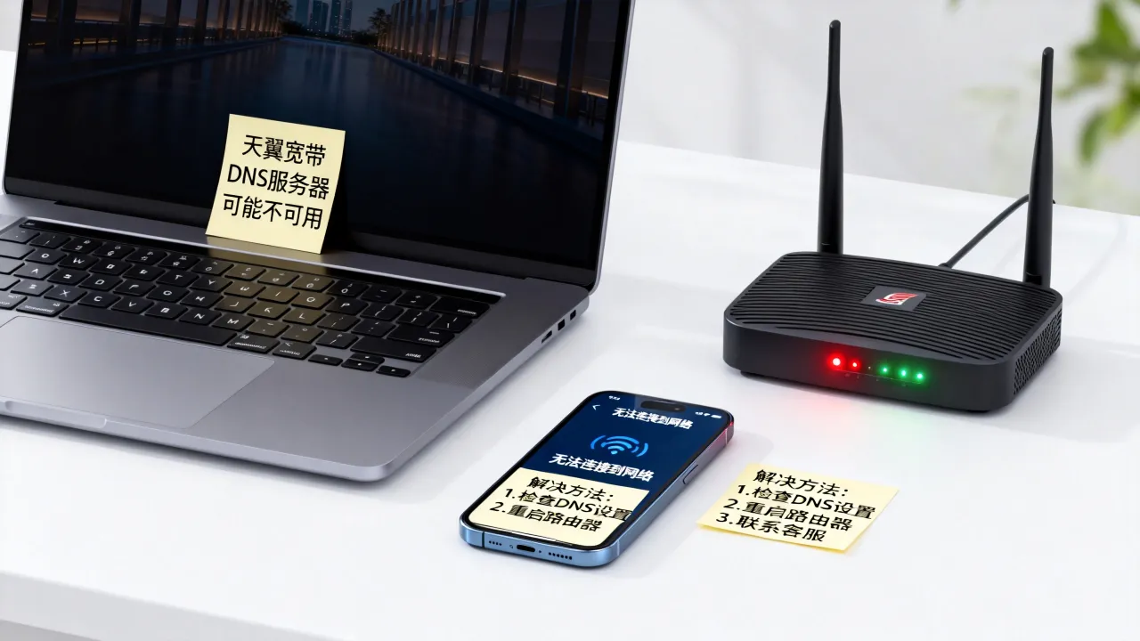 天翼宽带dns服务器可能不可用是什么原因，如何解决