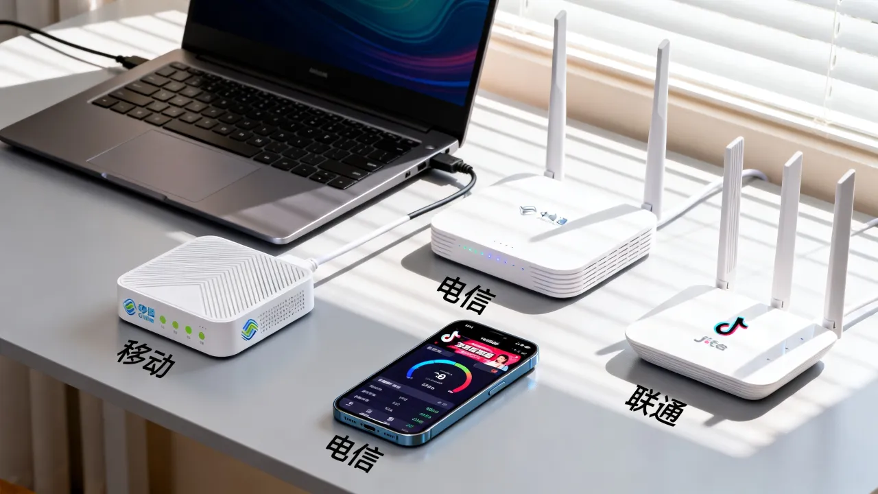 抖音服务器哪条宽带，移动电信联通哪个网速快？