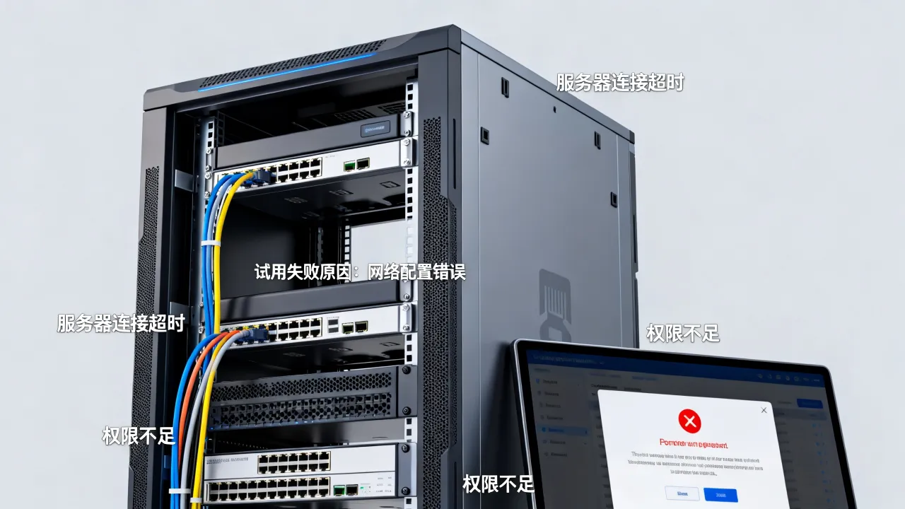 为什么试用不了服务器，试用服务器失败原因有哪些？