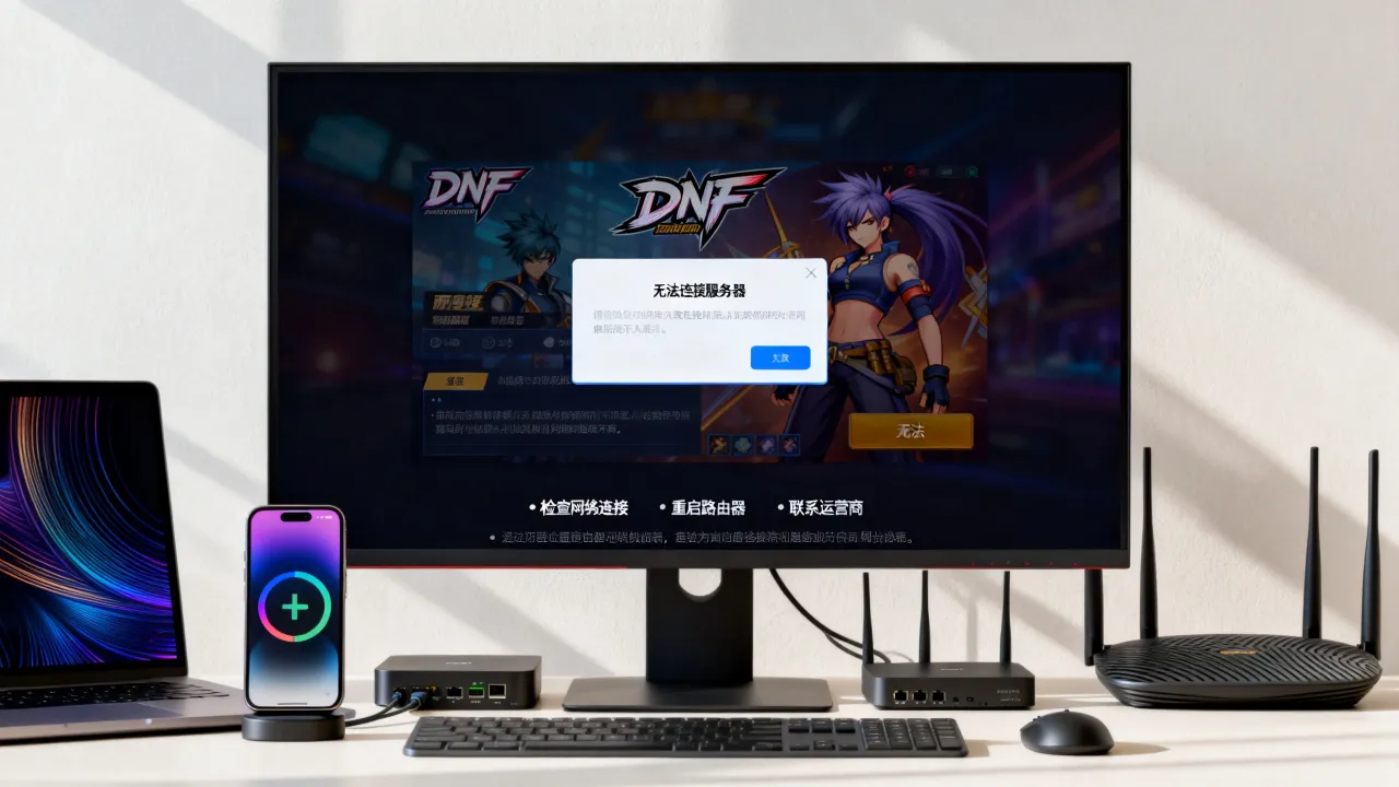 dnf为什么显示无法连接服务器失败，无法连接服务器怎么解决
