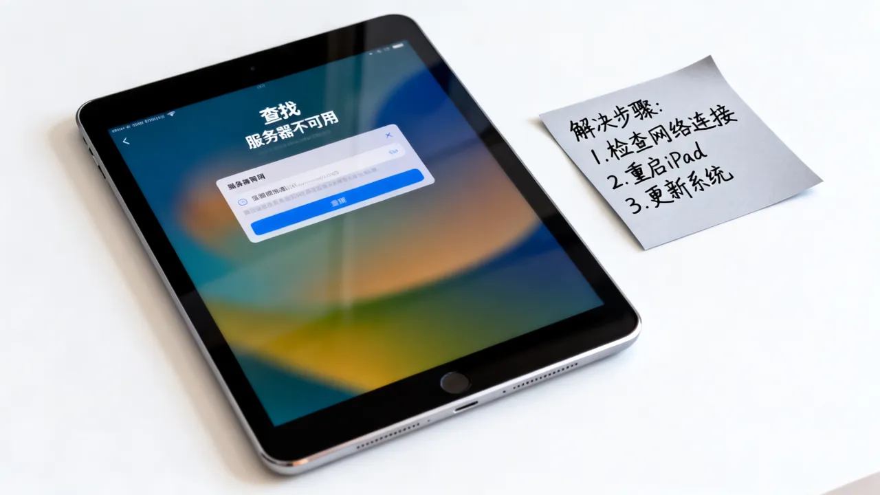 ipad的查找为什么服务器不可用，ipad查找服务器不可用怎么解决