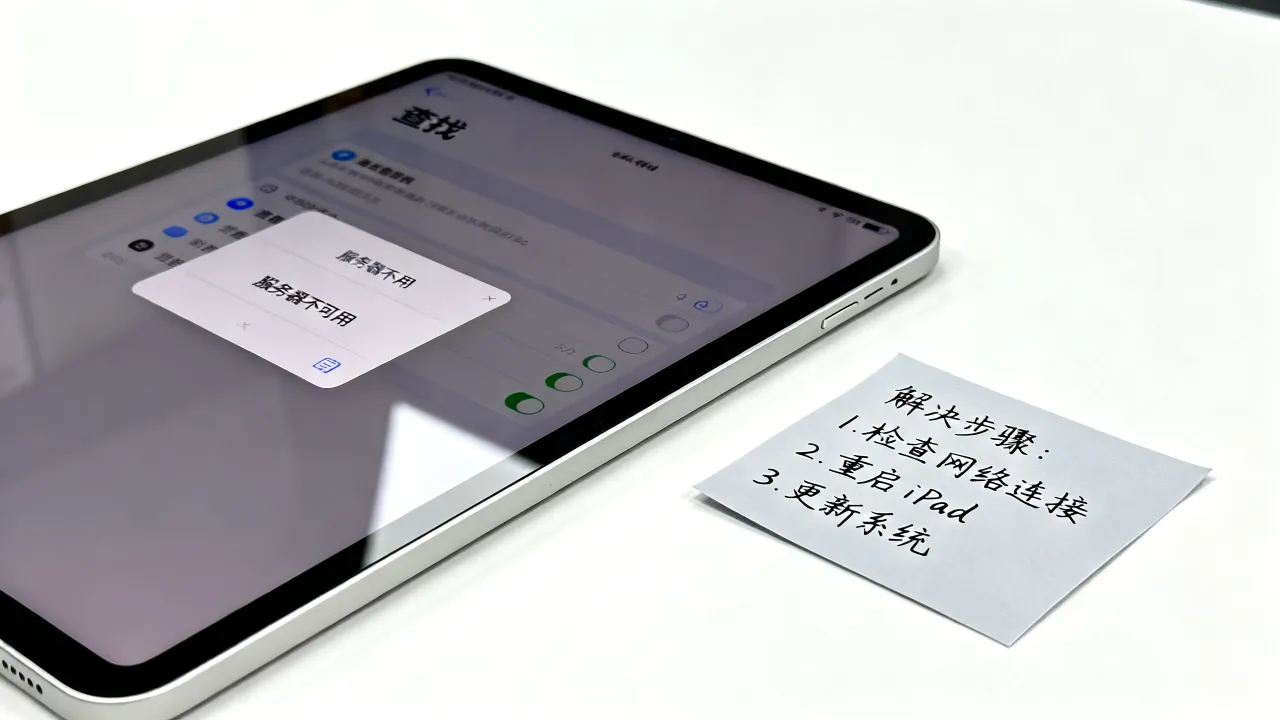 ipad的查找为什么服务器不可用，ipad查找服务器不可用怎么解决