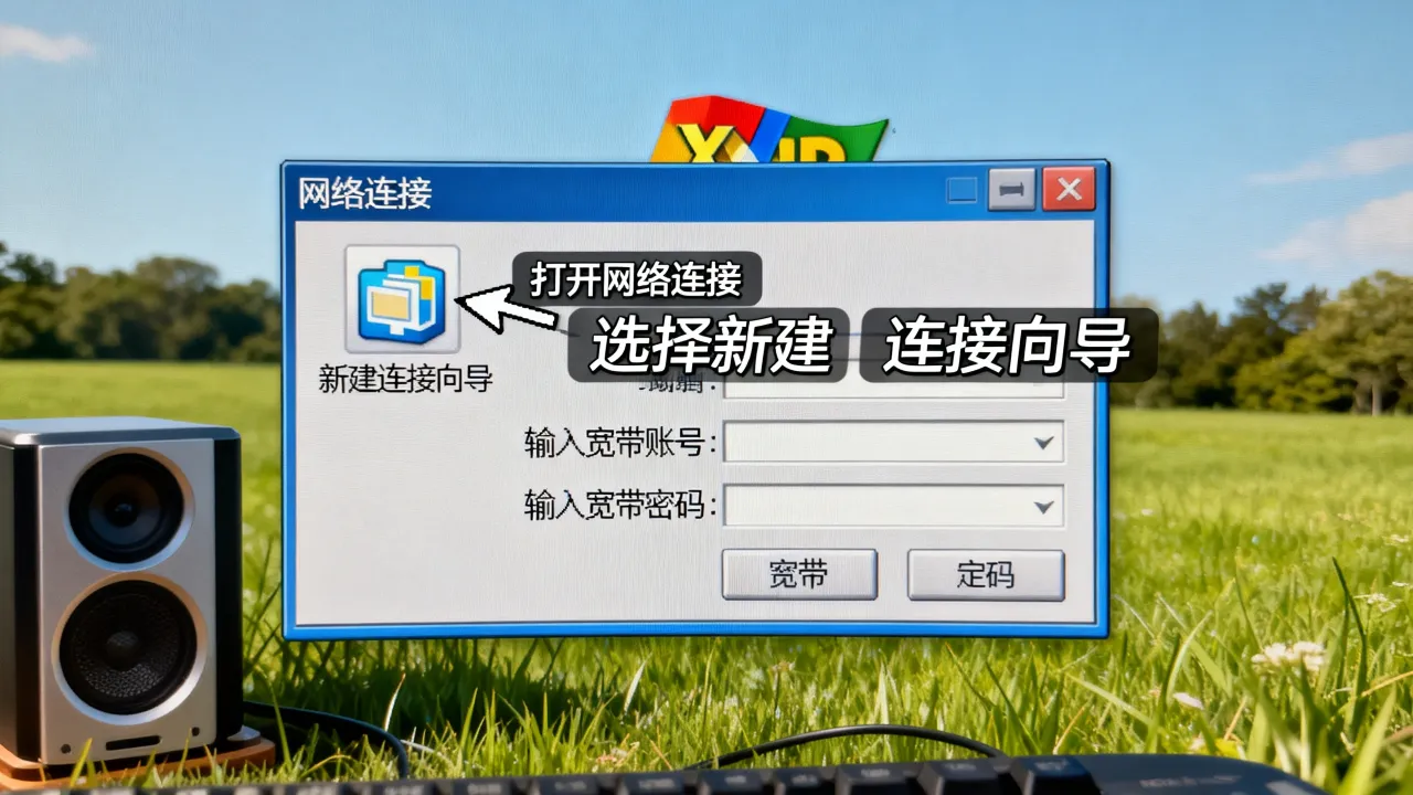 XP系统怎样创建新的宽带连接服务器?XP宽带连接设置步骤 XP系统怎样创建新的宽带连接服务器?XP宽带连接设置步骤