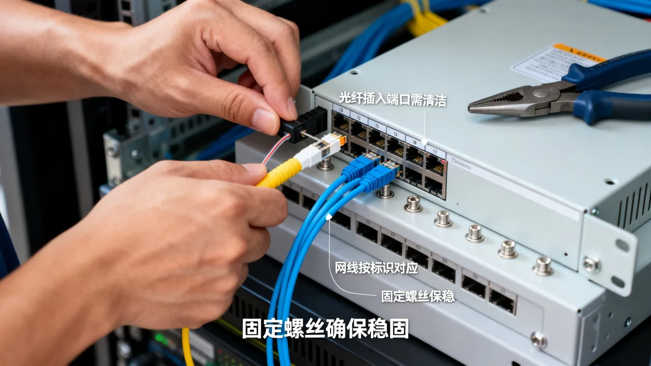 宽带运营商服务器线盒怎么接？光纤宽带安装师傅接服务器线盒要注意什么